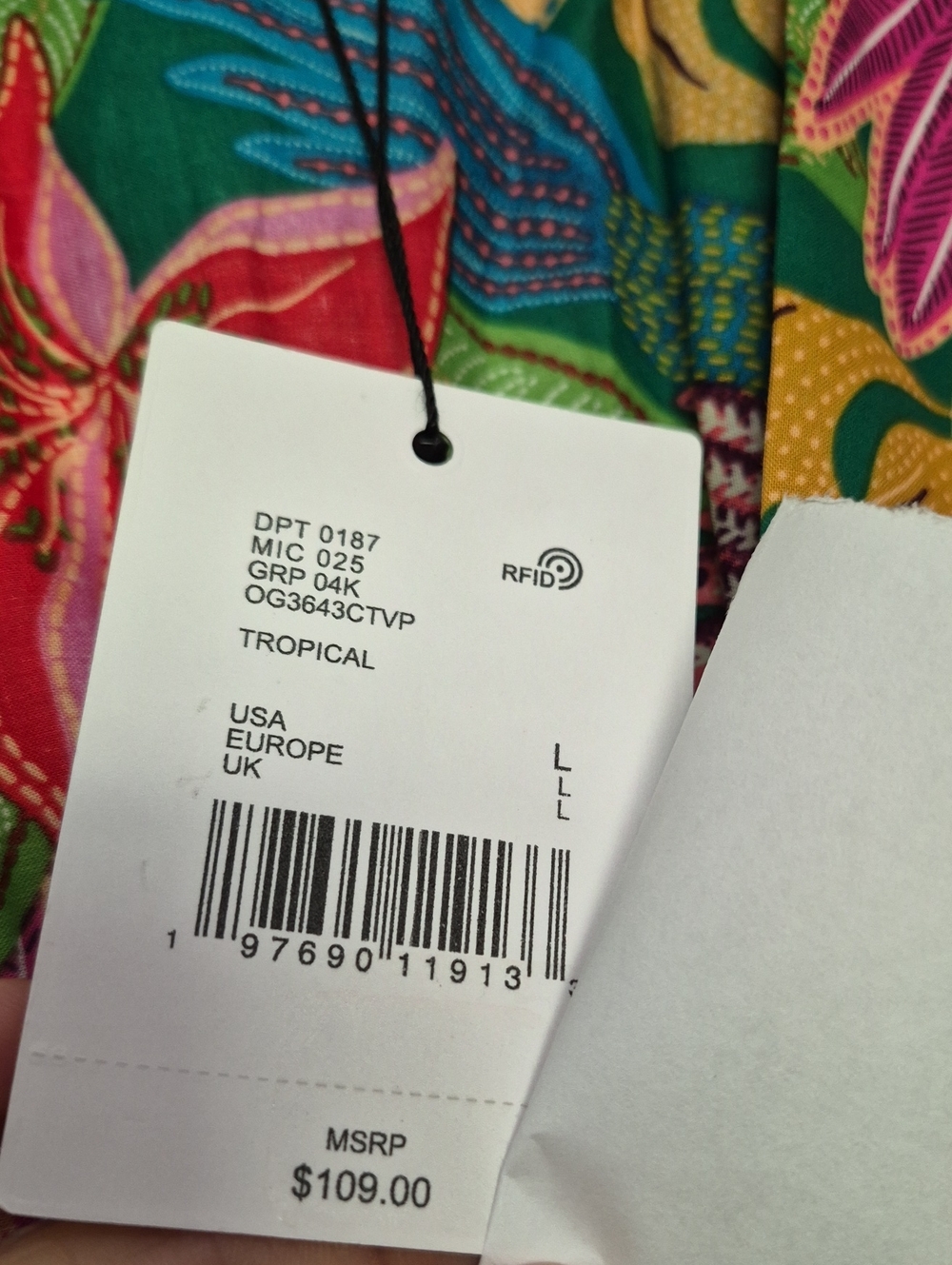 Gibson & Latimer Tropical Floral Wrap Midi Maxi Dress Large New With Tags - Picture 4 of 14